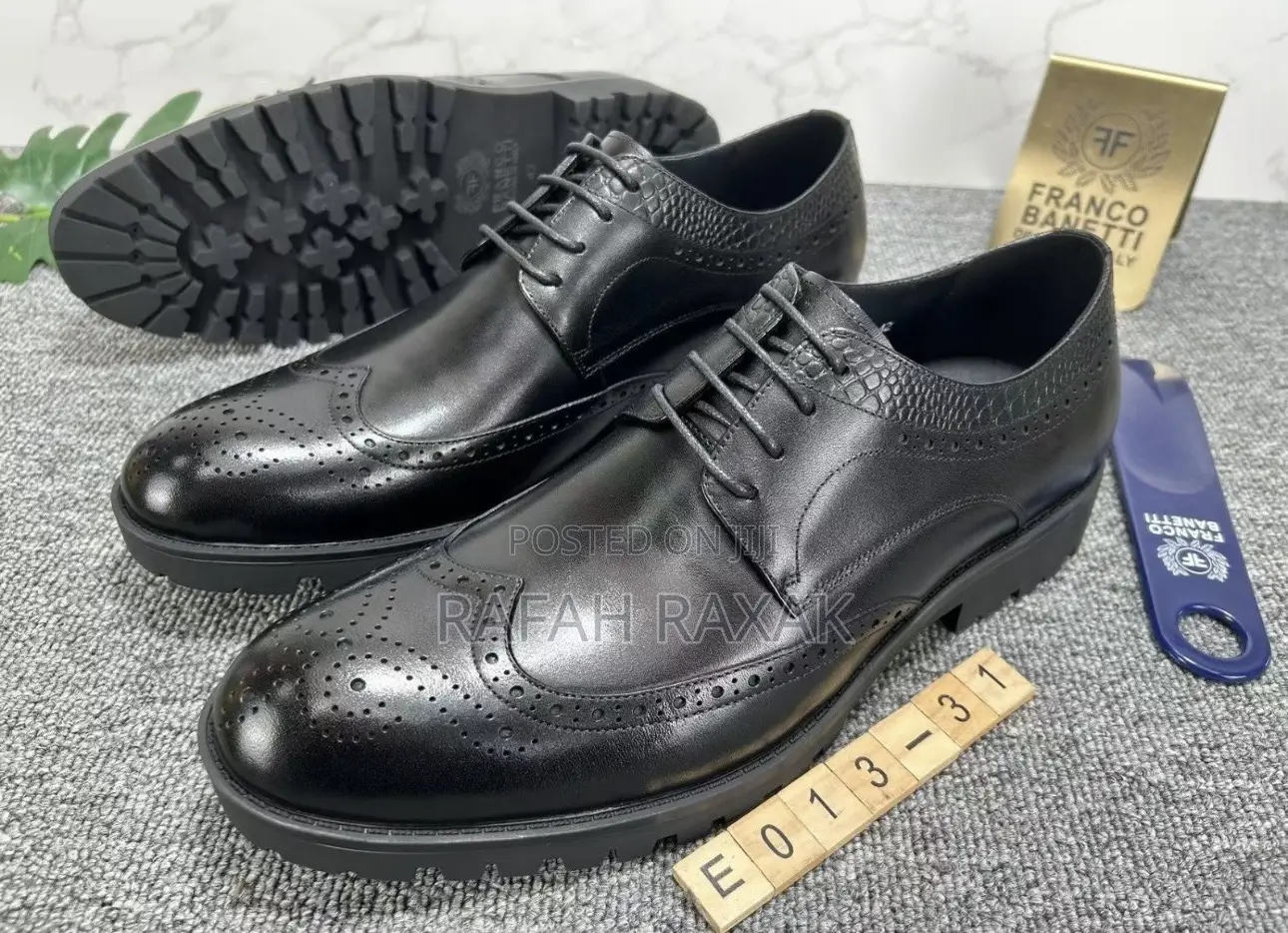 Men’S Black Premium Leather Gentle Oxfords Shoes