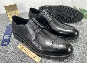 Men’S Black Premium Leather Gentle Oxfords Shoes