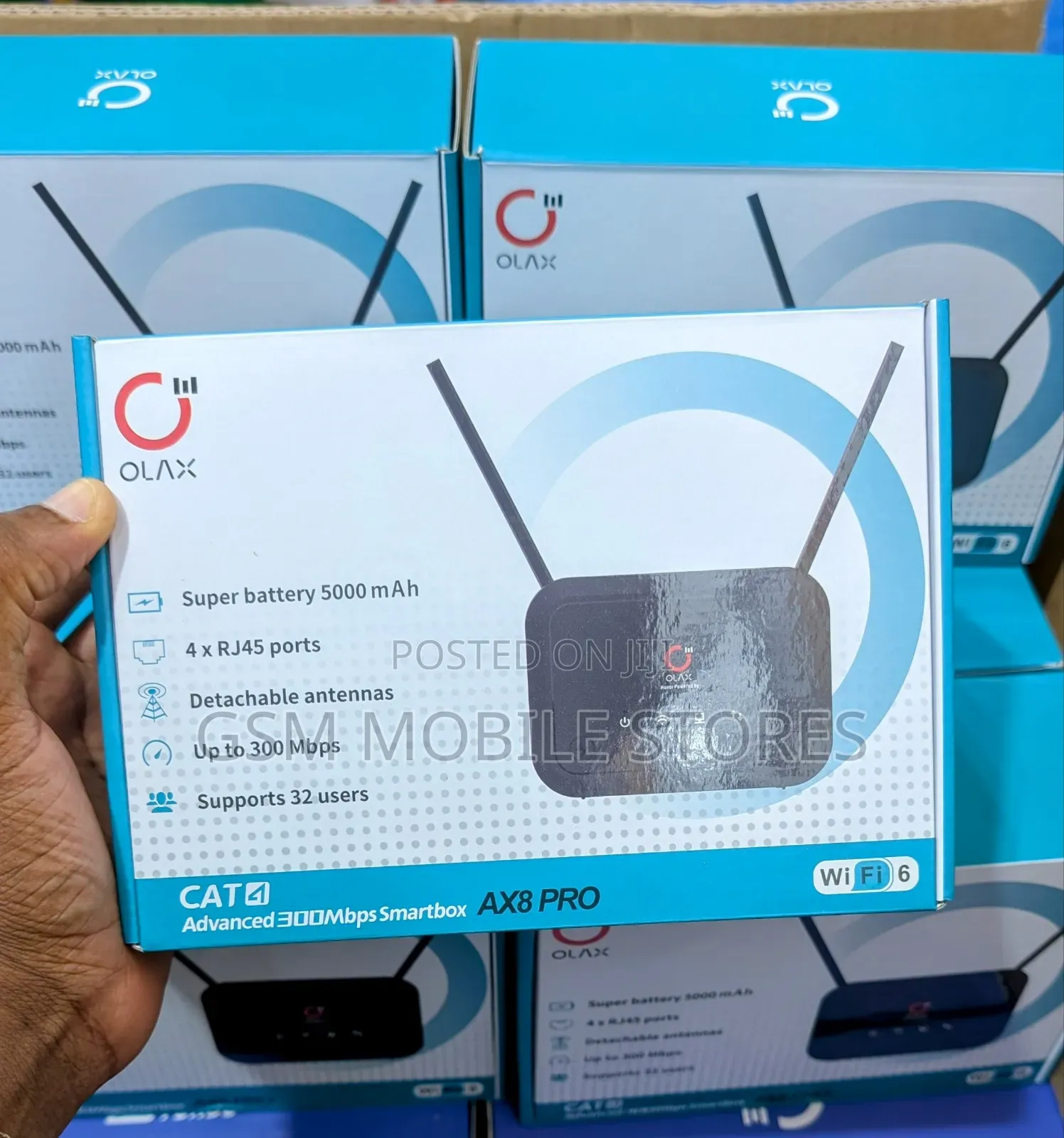 New Olax Ax8 Pro 4g Lte Cat4 300mbps Router With Battery 5000mah
