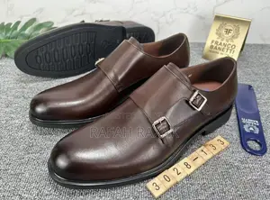 Original Coffee Brown Franco Banetti Monk Strap Oxford Shoes