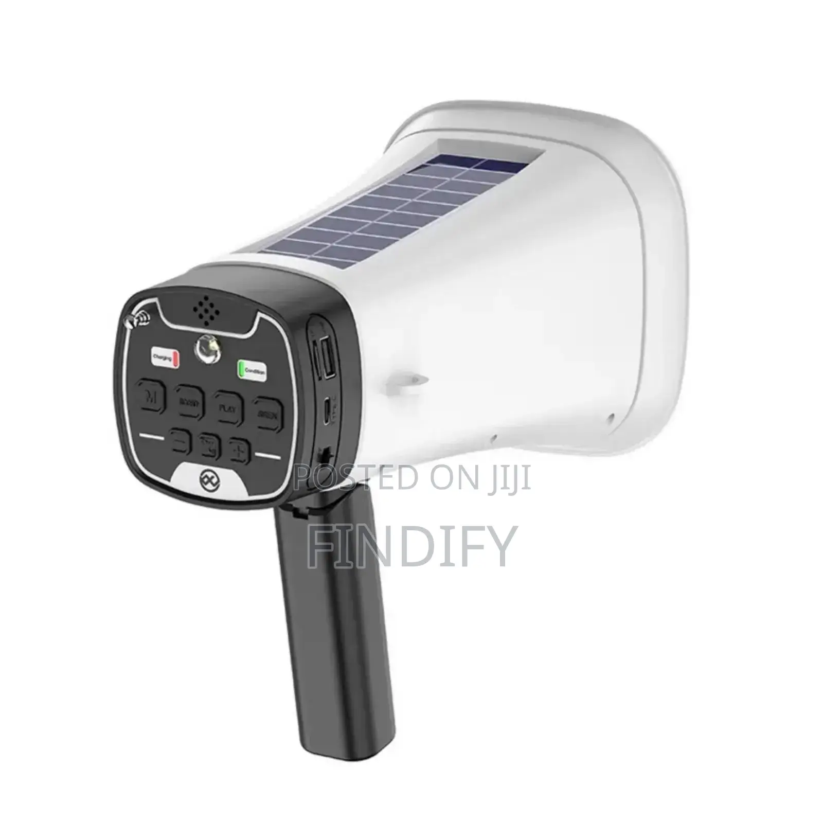 Solar-Powered Megaphone Speaker Portable Wireless Bt