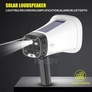 Solar-Powered Megaphone Speaker Portable Wireless Bt