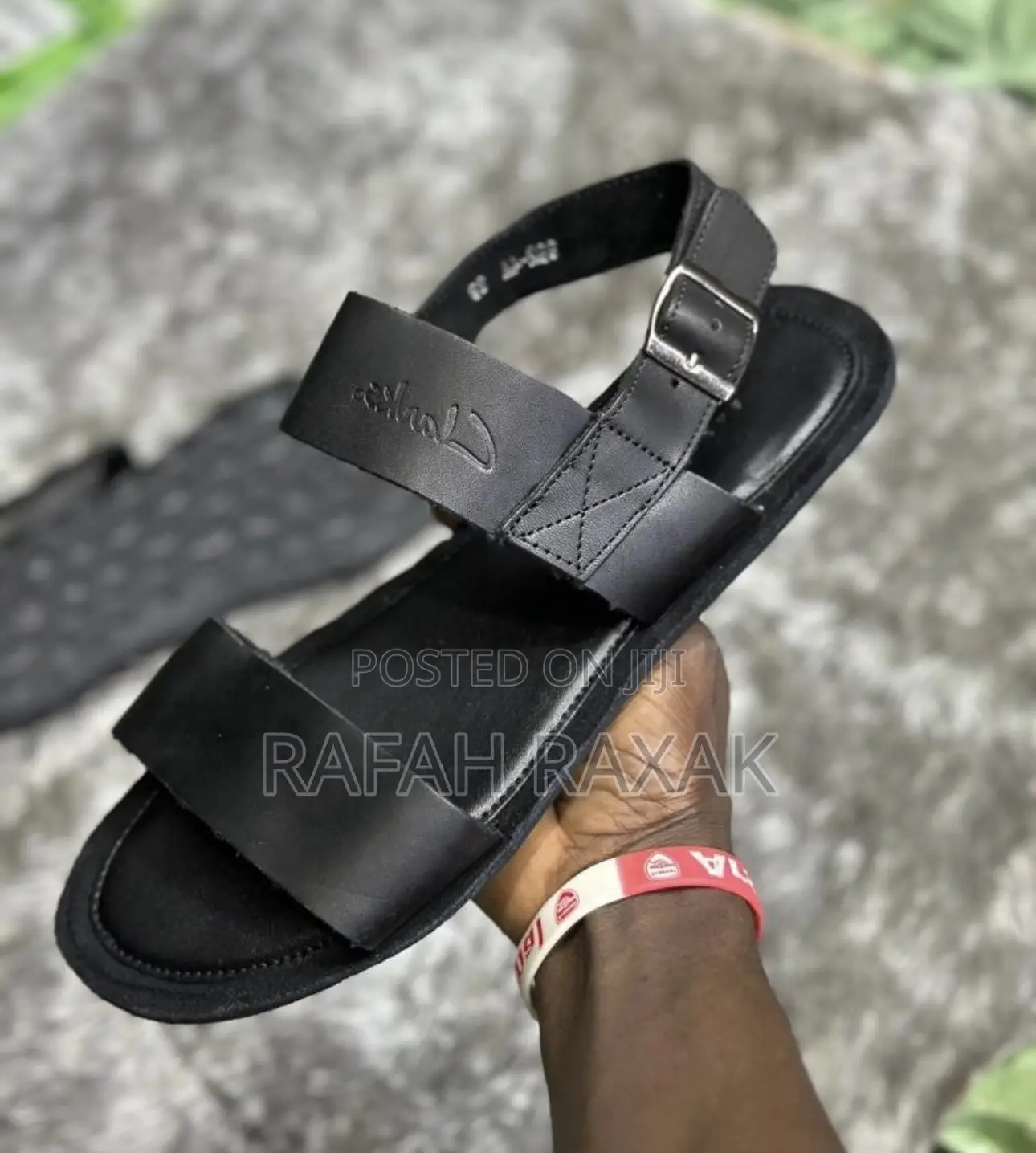 Original Men’S Clarks Ankle Strap Leather Sandals