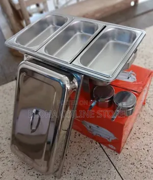 3-Compartments Stainless Steel Chaffing Dish