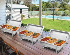 3-Compartments Stainless Steel Chaffing Dish