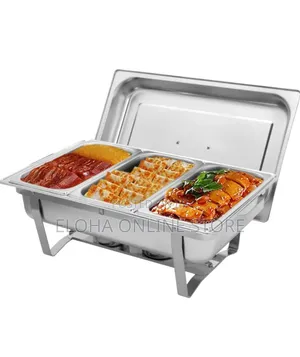 3-Compartments Stainless Steel Chaffing Dish
