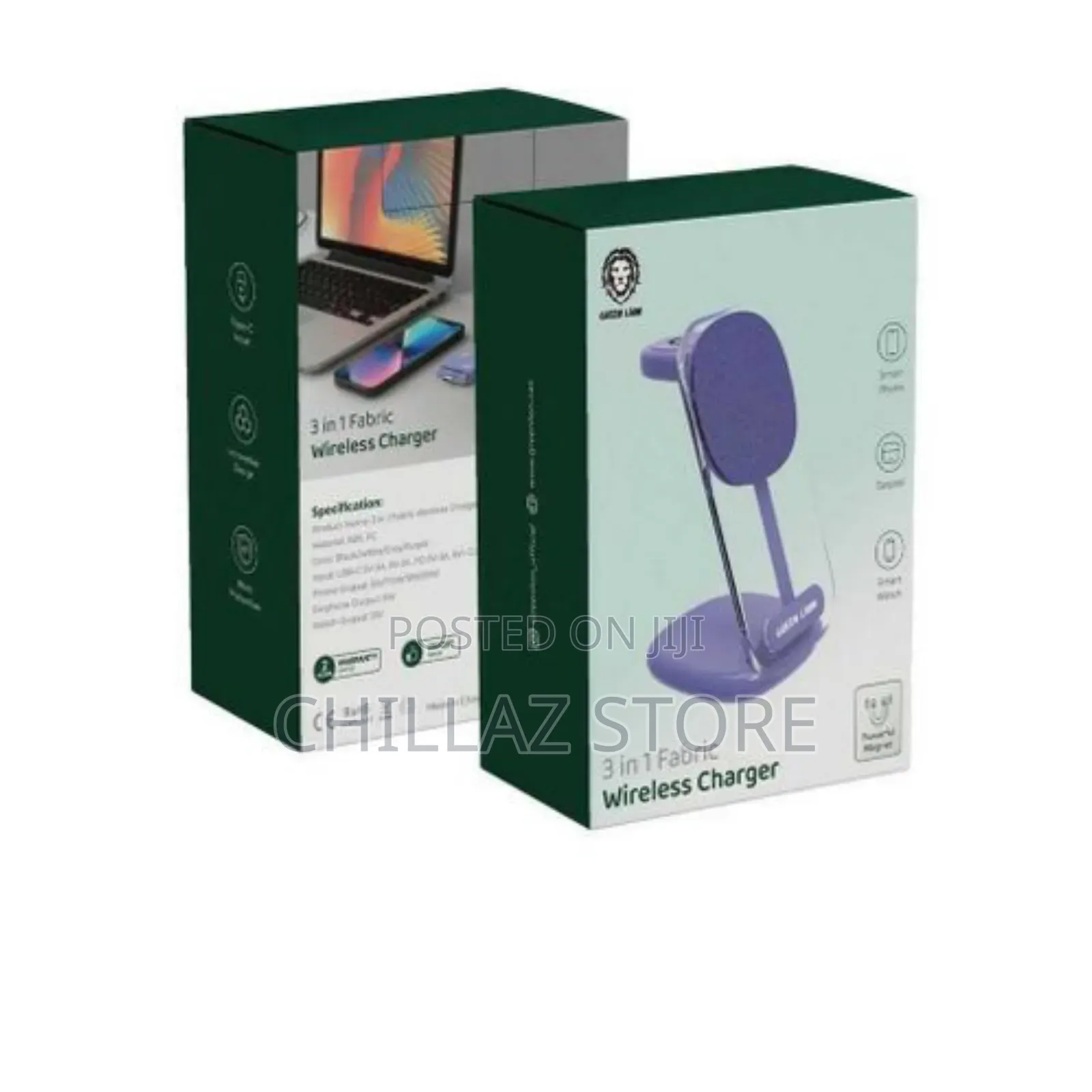 Green Lion 3 in 1 Fabric Wireless Charger.