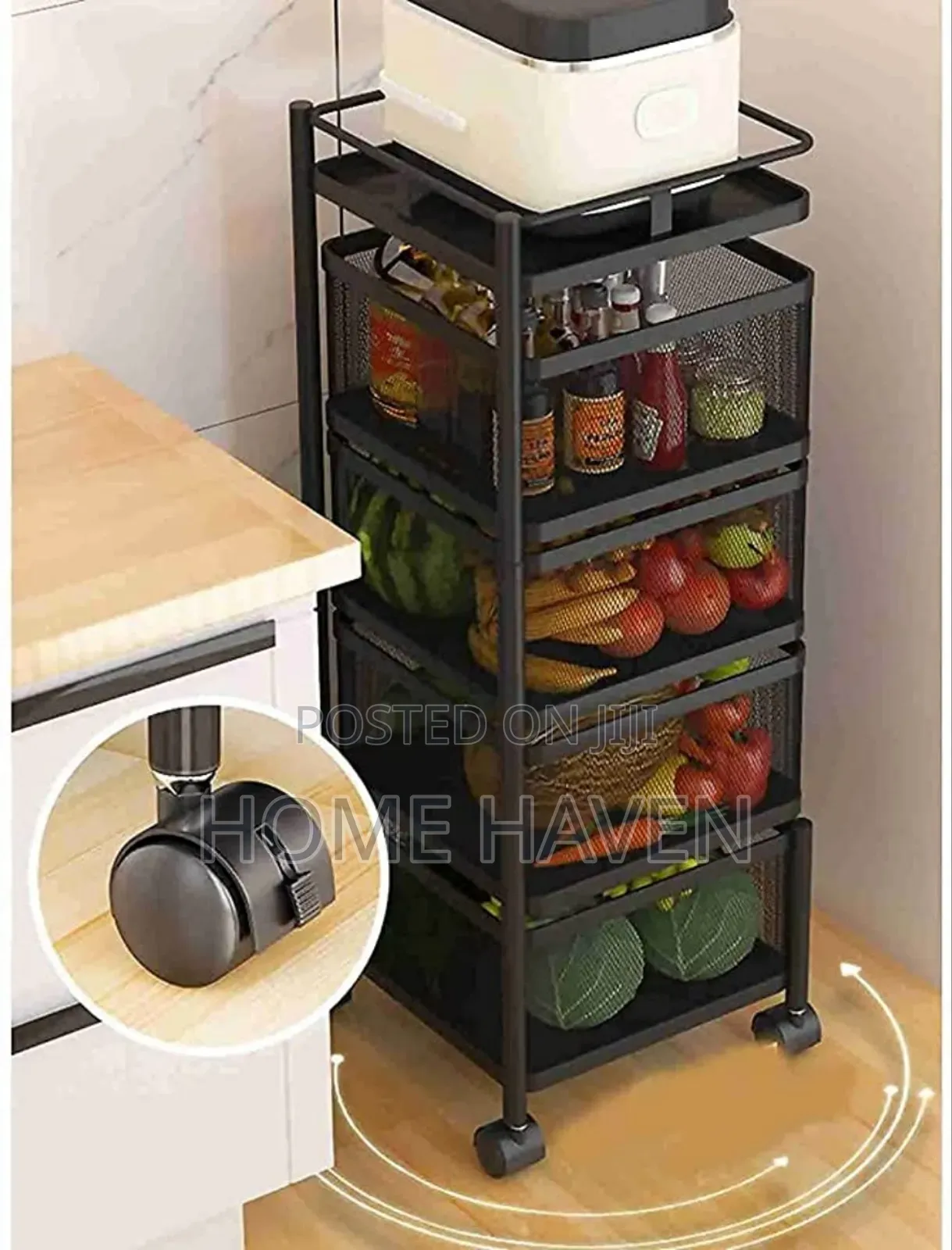Multifunctional Rotating Trolley/Rack