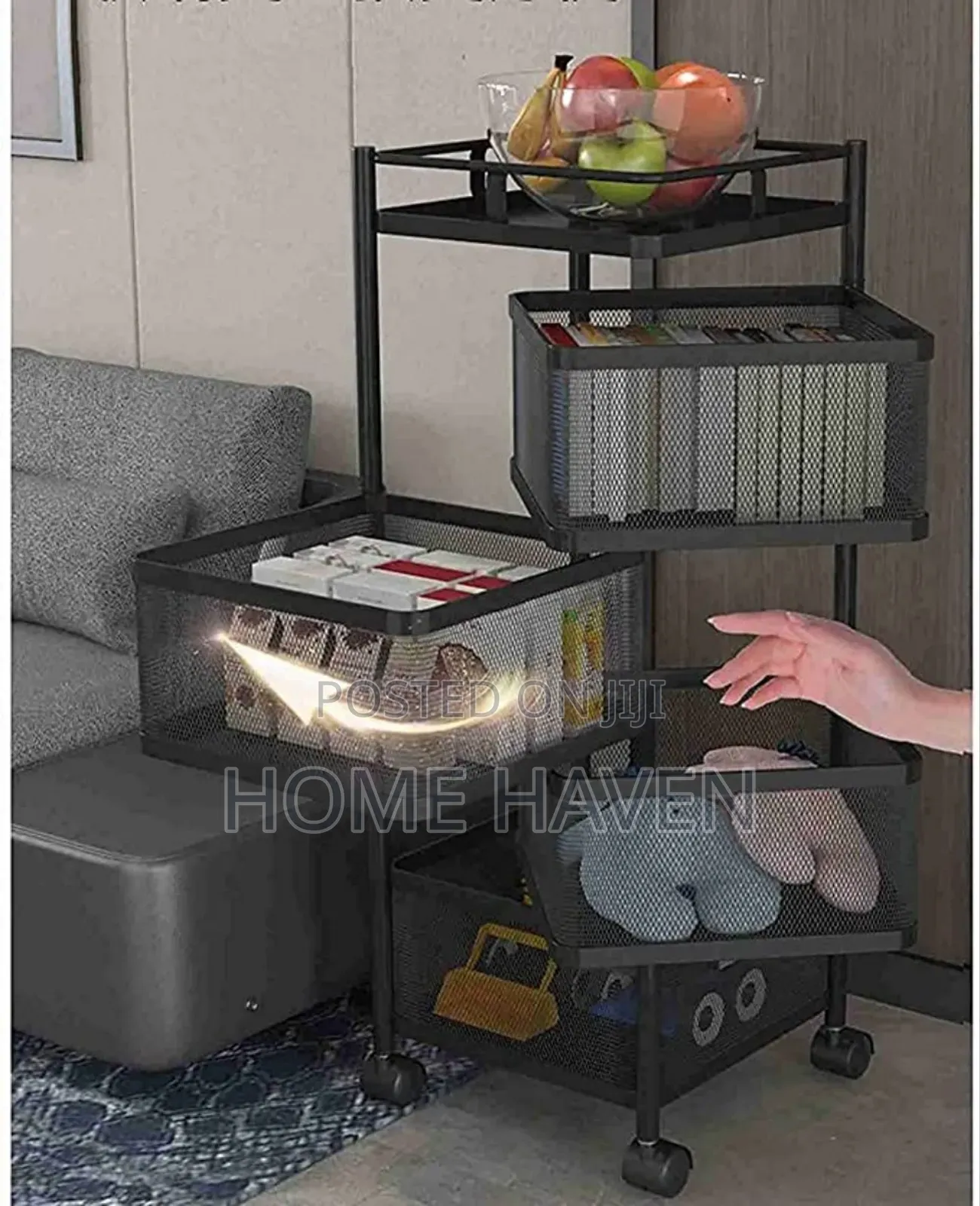Multifunctional Rotating Trolley/Rack