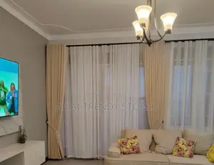 Cream Curtains and White Nets Per Metre