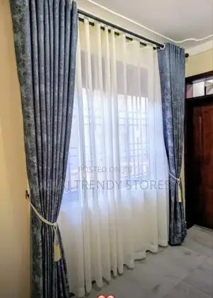 Gray Patterned Curtains Per Metre