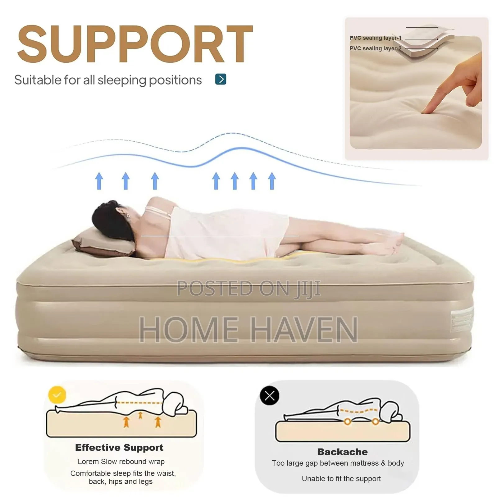 Air Bed Matress With Built In Electric Pump