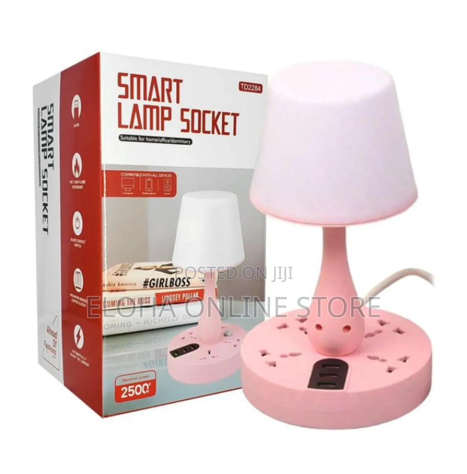 2 in 1 Smart Table Lamp With Extension Socket