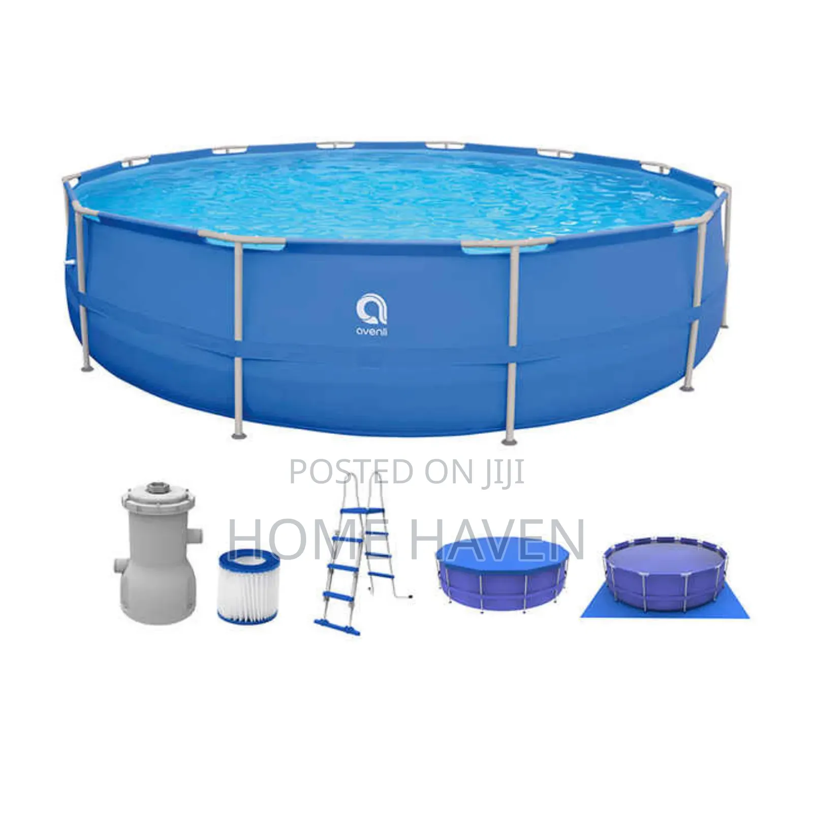 Avenli Round Steel Frame Swimming Pool.
