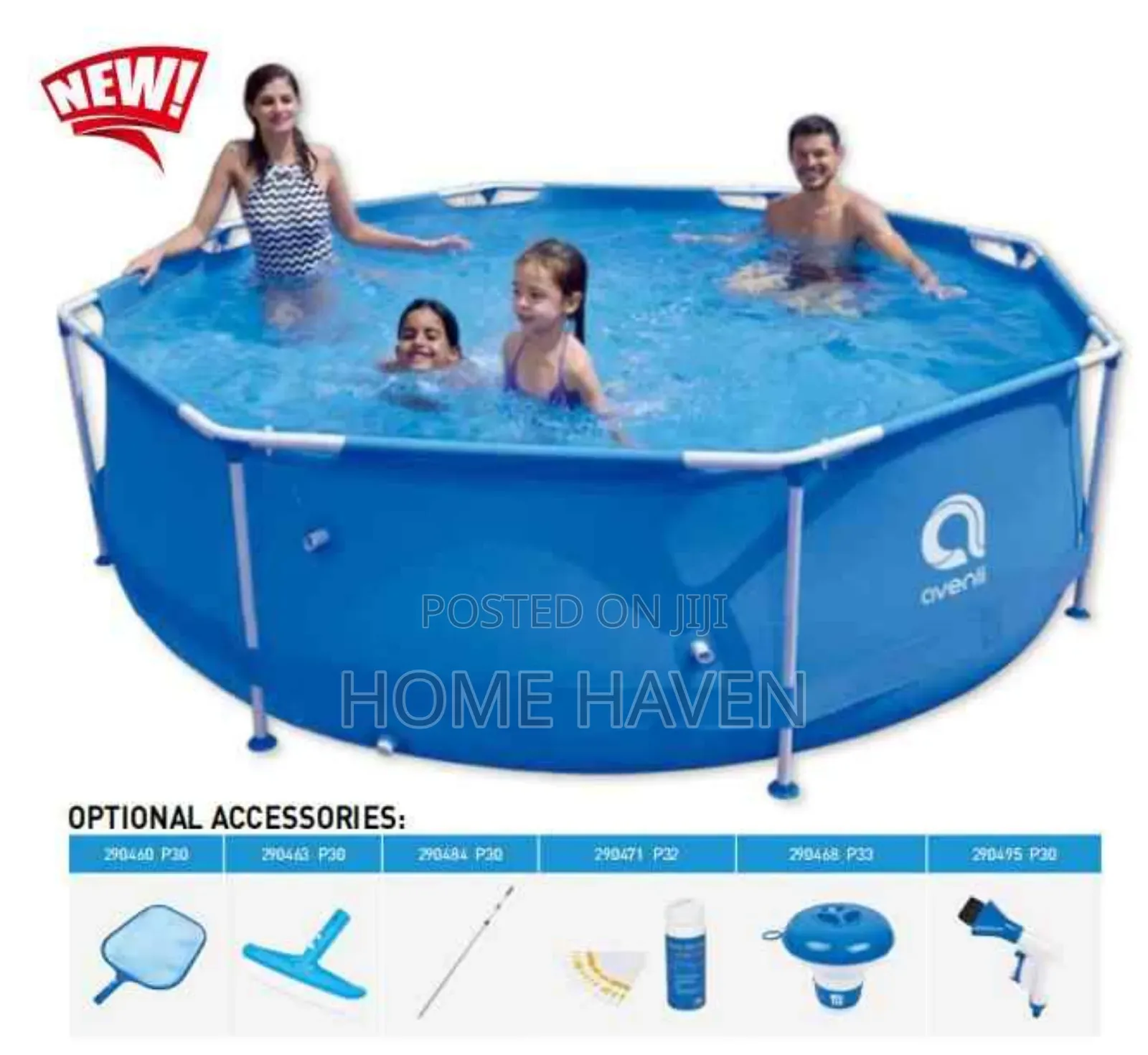 Avenli Round Steel Frame Swimming Pool.