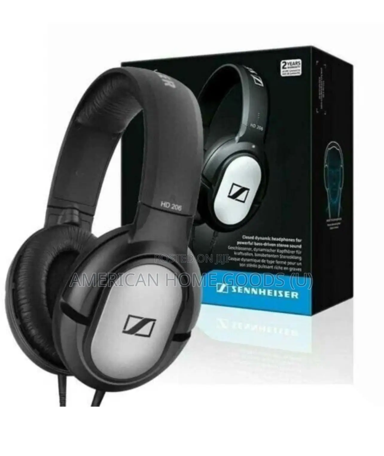 Sennheiser Hd 206 Stereo Wired Headphones Over Ear -Black