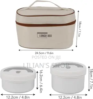 4pcs Stainless Steel Lunc Containers With Insulated Bag