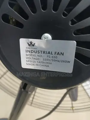 26"Crown High Speed Mechanical Pedestal Industrial Floor Fan