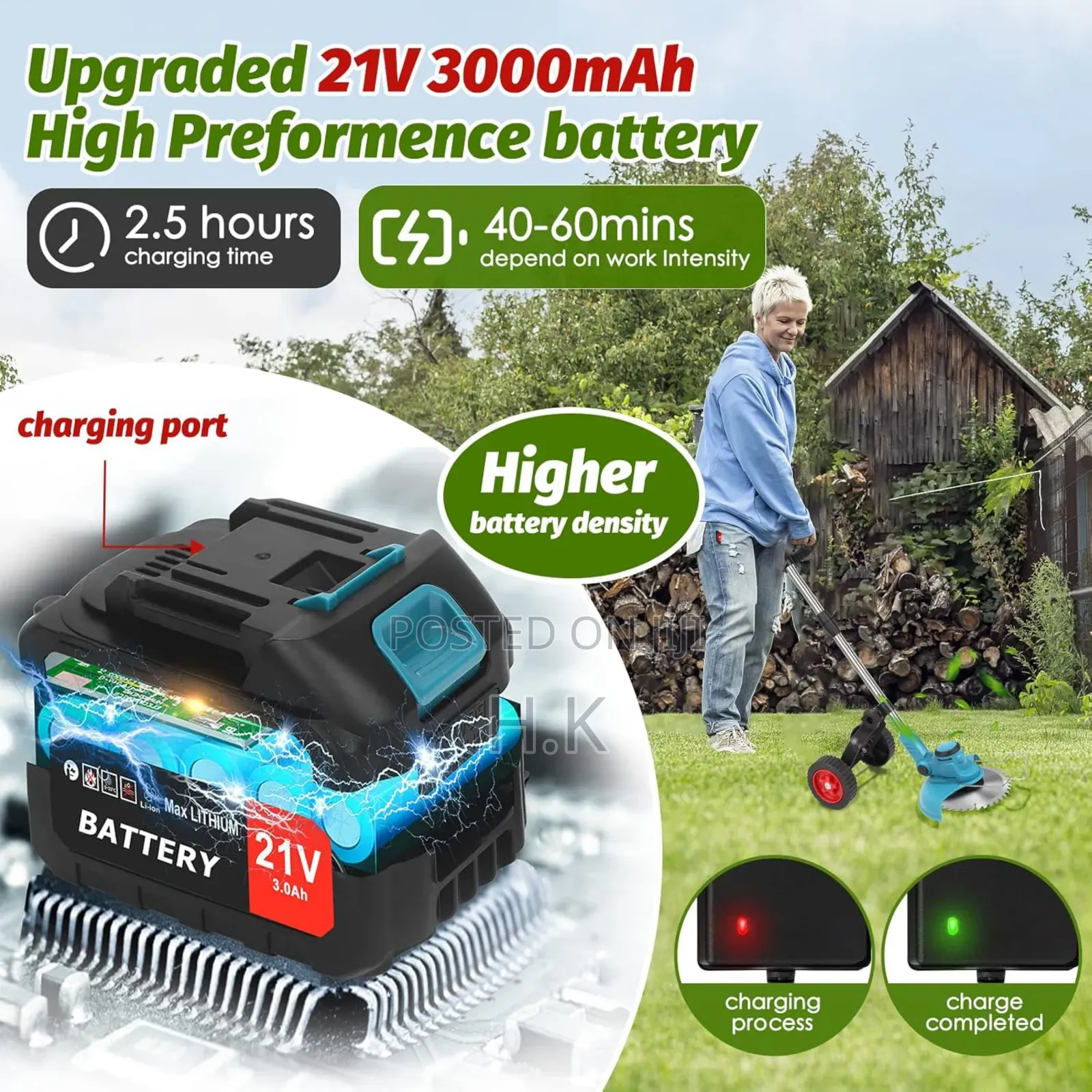 Makita Xcu1000 Cordless Electric Lawn Mower