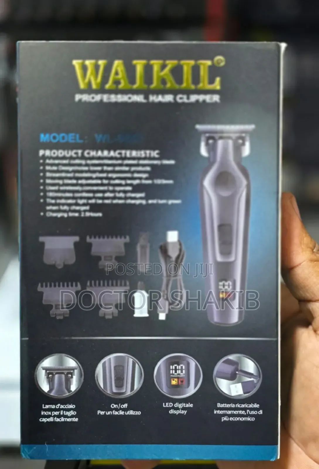 Quality Waikil Wl-9851 Waterproof Body Hair Clipper