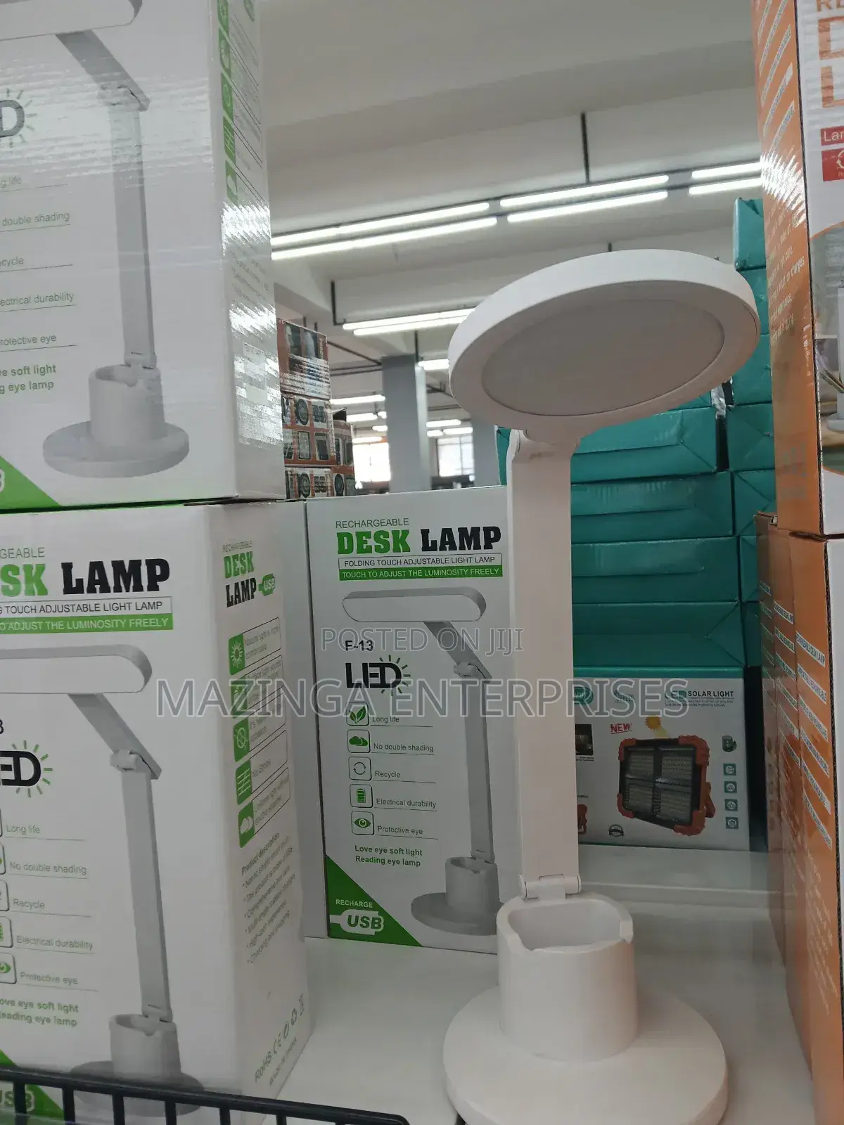 Long Life Rechargeable Folding Touch Adjustable Desk Lamp