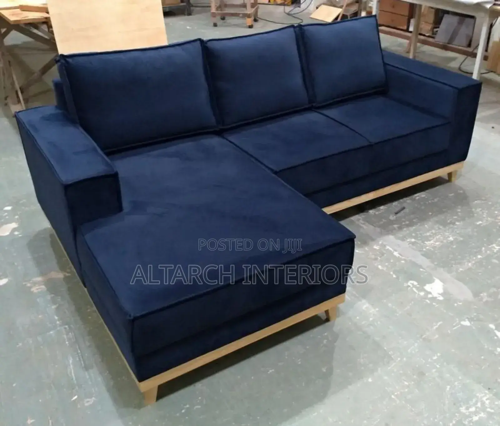 Simple 4 Seater L Sofa