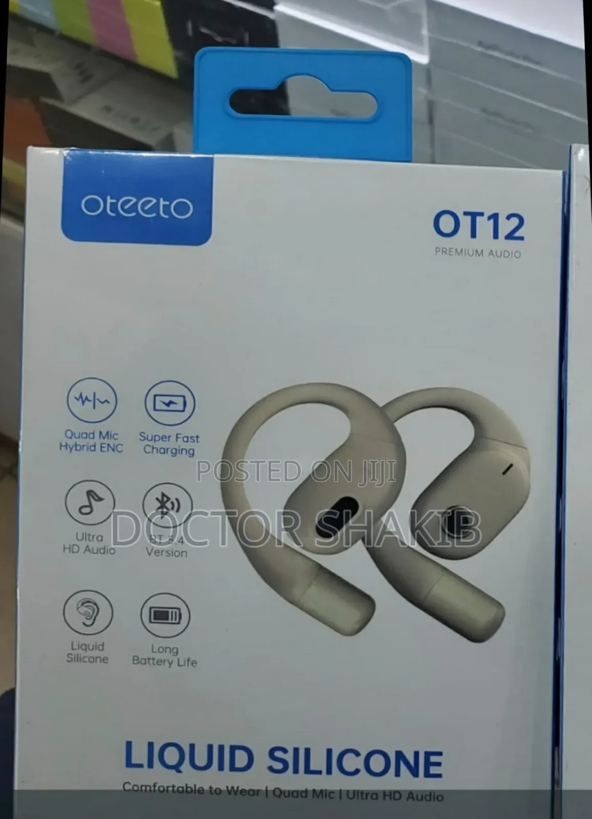 New Oteeto Wireless Base Ear Clip Earphones