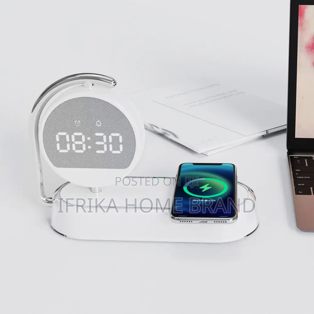 Desktop Alarm Clock Wireless Charging Night Light Table Lamp