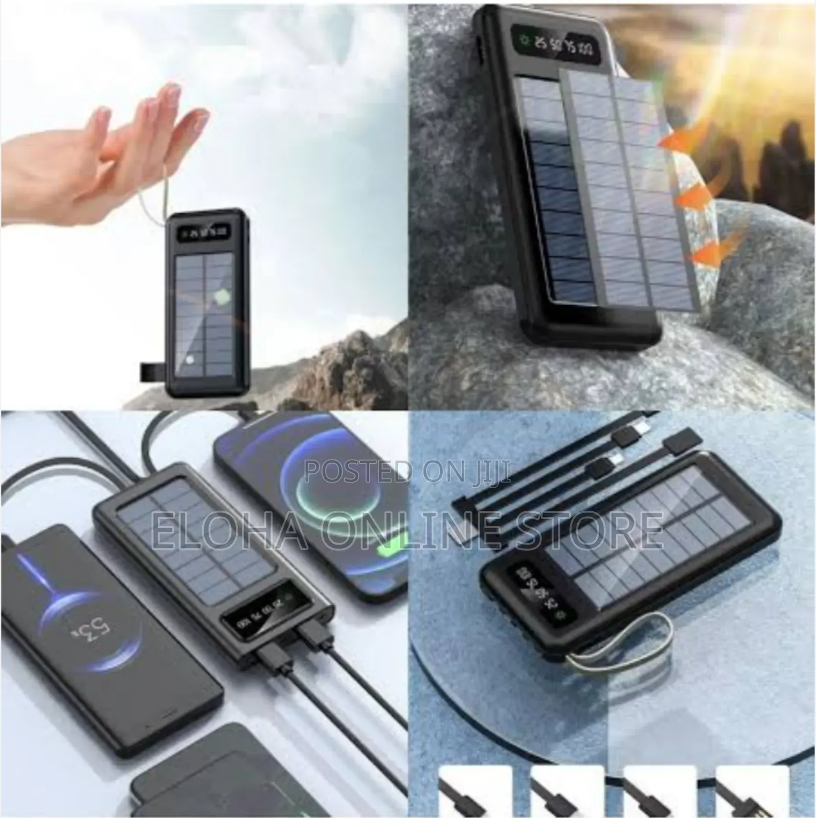 Portable Solar and Electric Charging Power Bank 20000mah