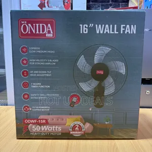 Onida Plus 16-inch Wall Fan With Remote Control - Black
