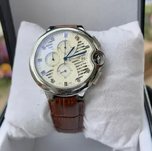 Cartier Men's Wrist Watch Gift Box With Genuine Leather