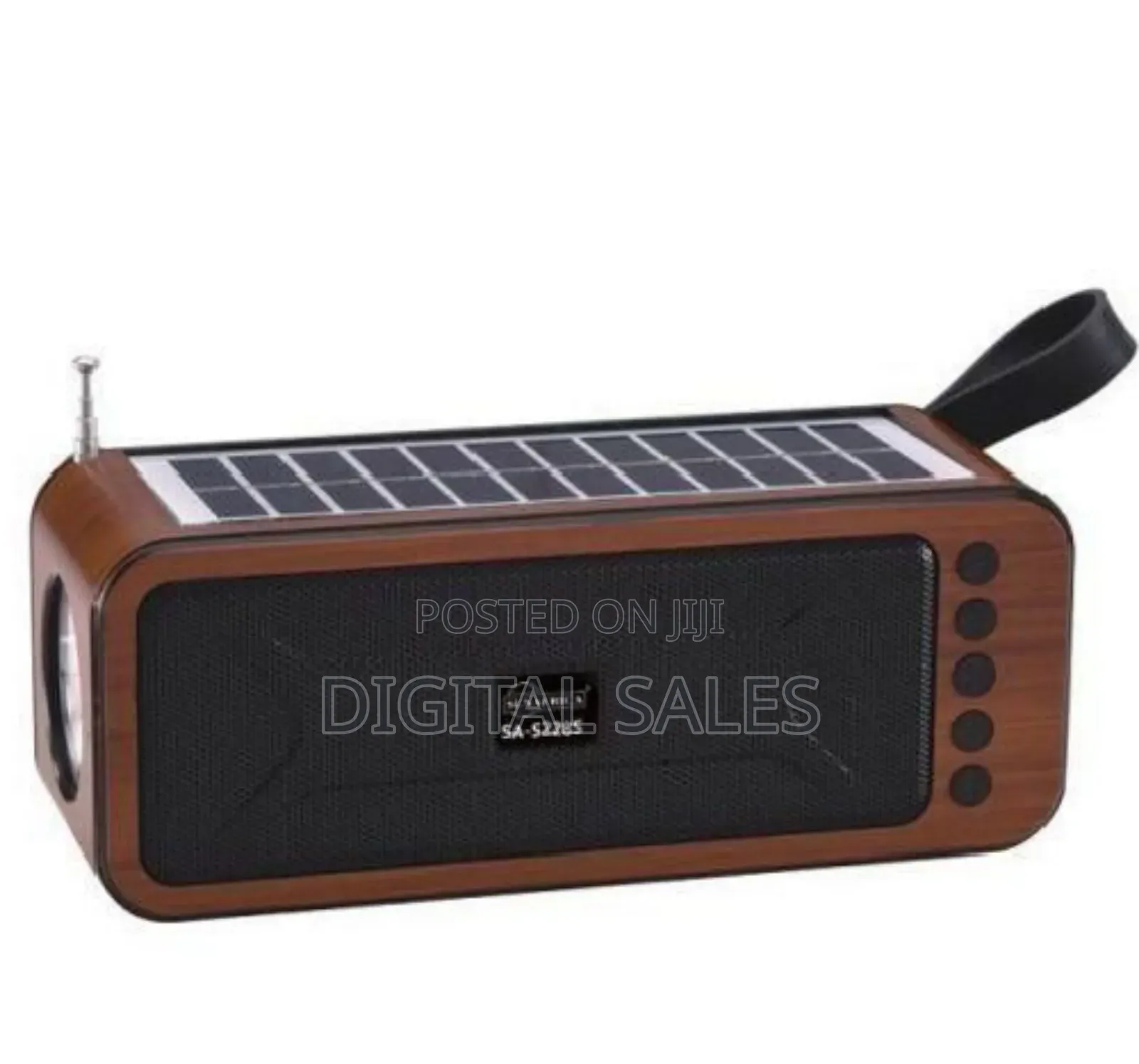Usb Tf Aux Fm 6v 1w Solar Panel Speaker_brown