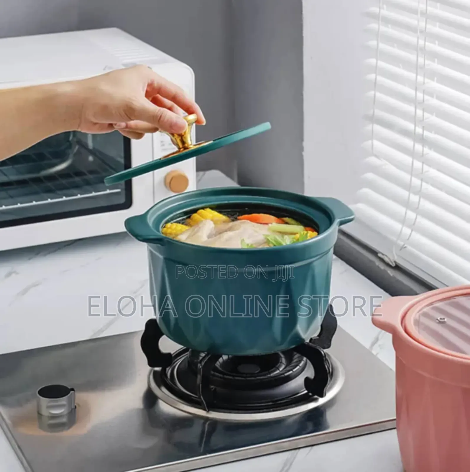 3pcs Dark Green Teal Ceramic Serving Bowls Green