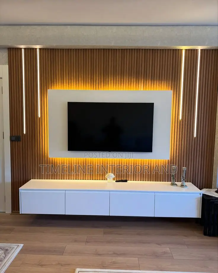 Industrial Wooden Tv Unit