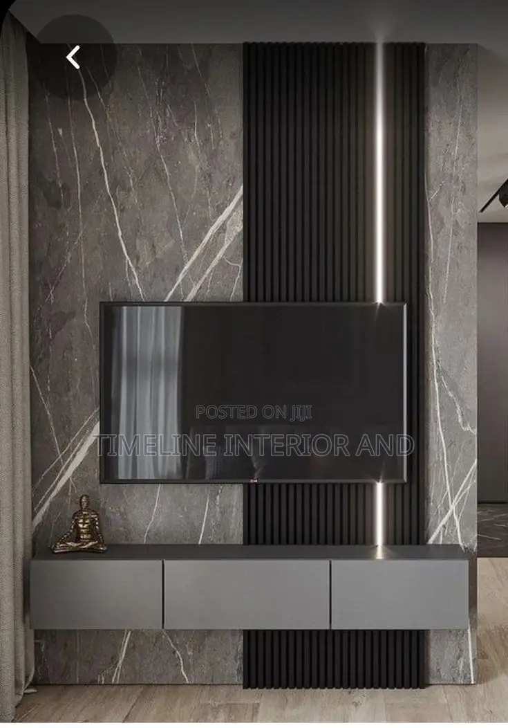 Sleek Wooden Tv Unit