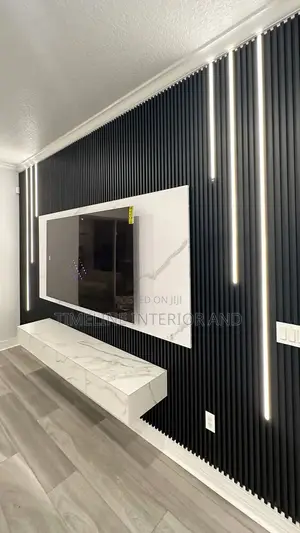 Nature-Inspired Wooden Tv Unit