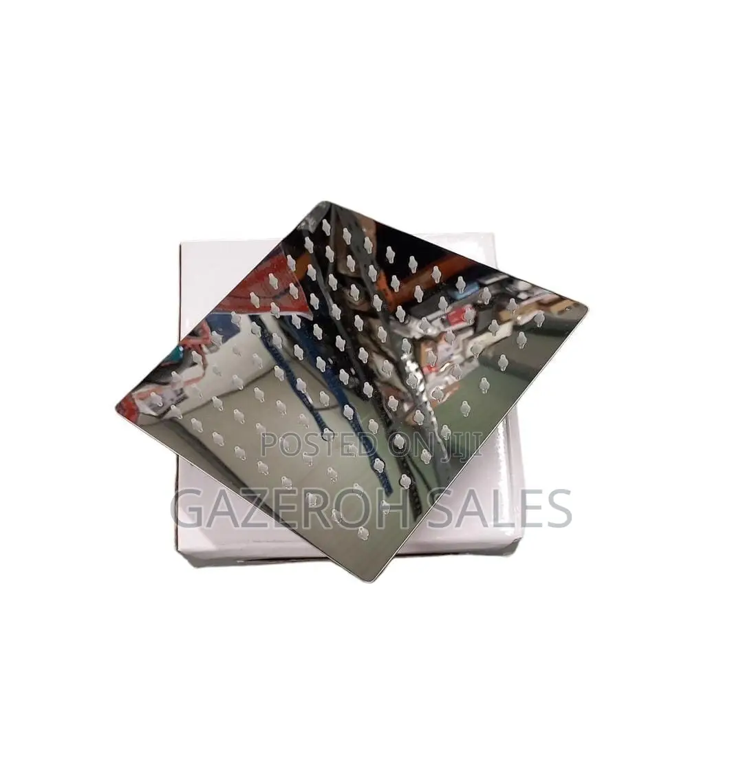 Square Rainfall Shower Head With Stick (Stainless Steel)