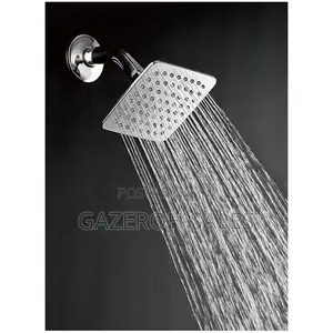 Square Rainfall Shower Head With Stick (Stainless Steel)