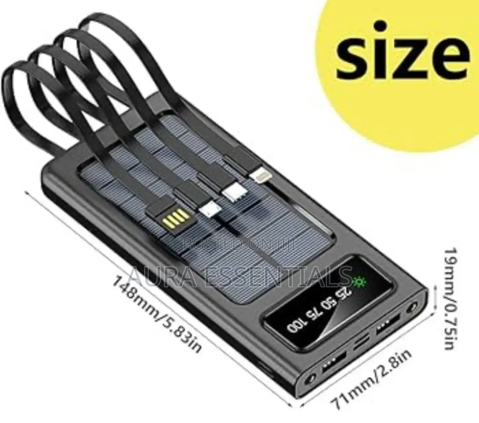 Power Bank 20,000mah Solar Power Bank