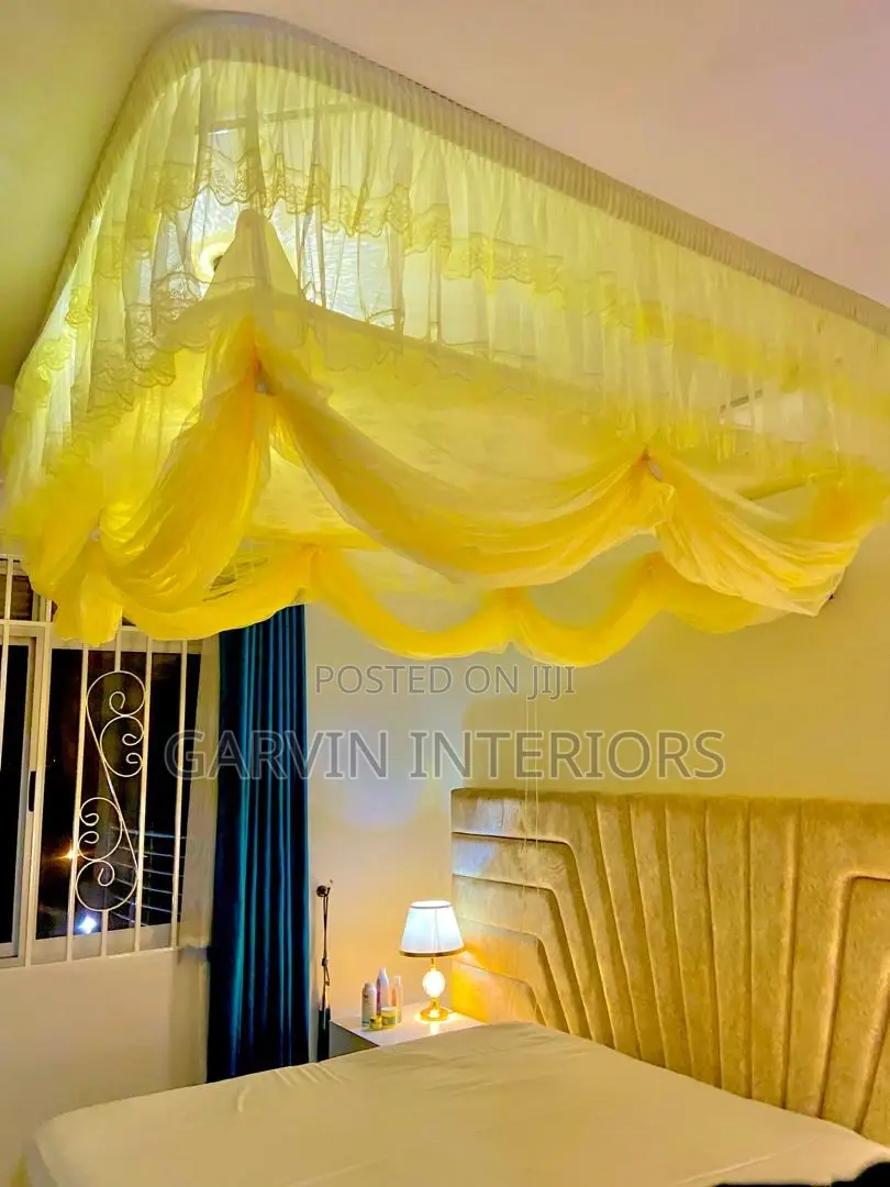 Cream Ceiling Net Push and Lock