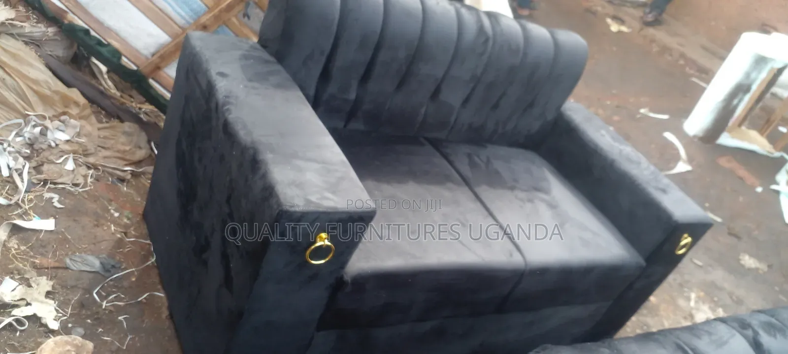 Chelicerea Black 2 Seater Sofa