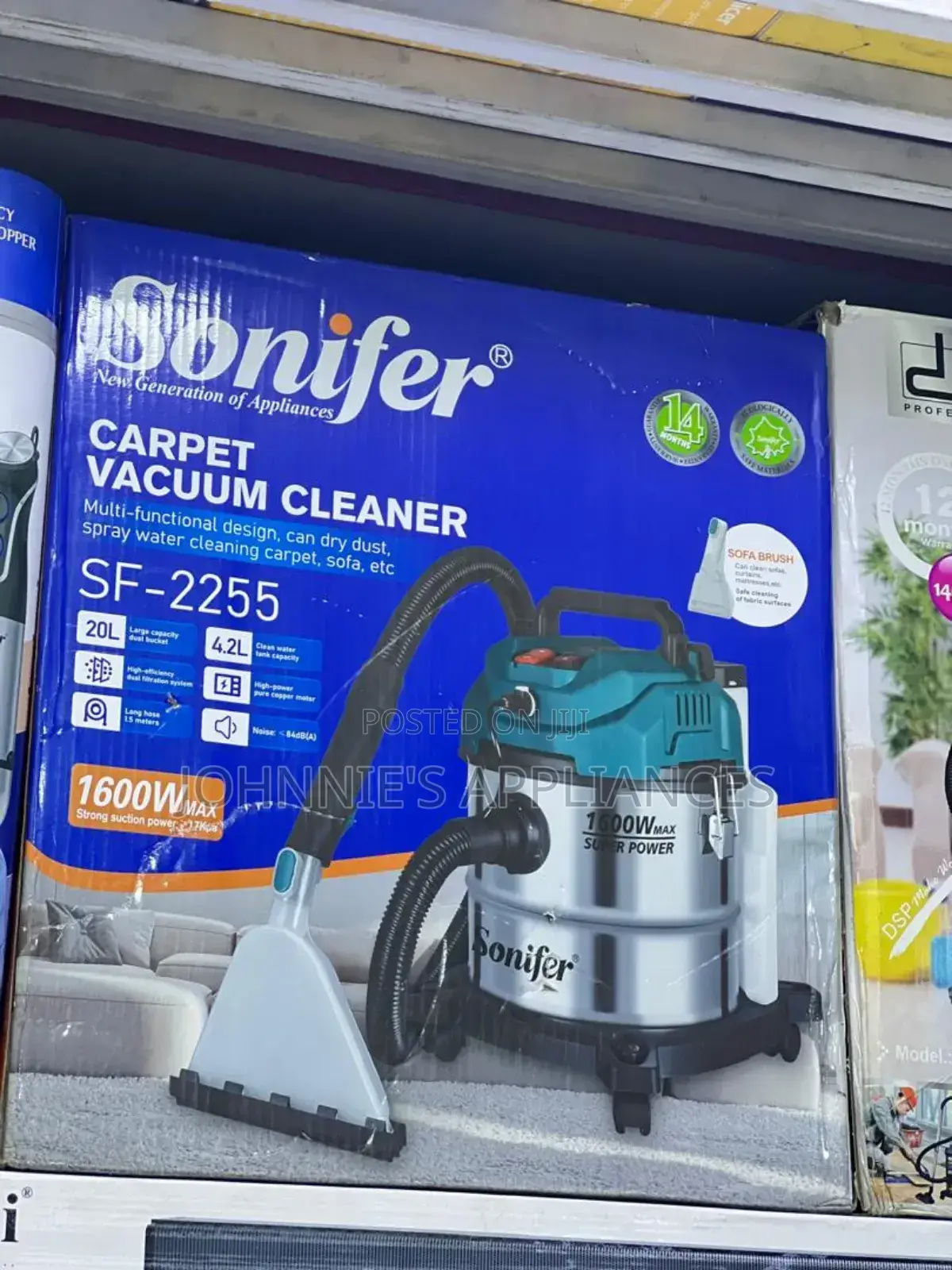 Sonifer Carpet Vaccum Cleaner Sf-2255 With 20l Capacity