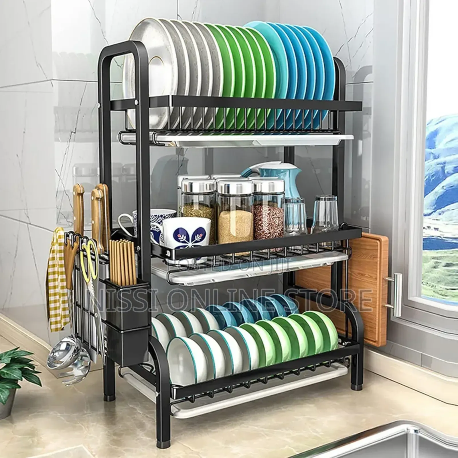 3 Tier Stainless Steel Dish Rack