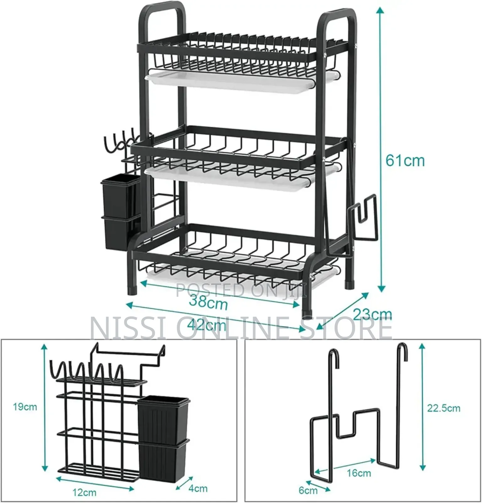 3 Tier Stainless Steel Dish Rack