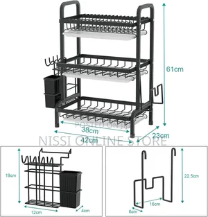 3 Tier Stainless Steel Dish Rack