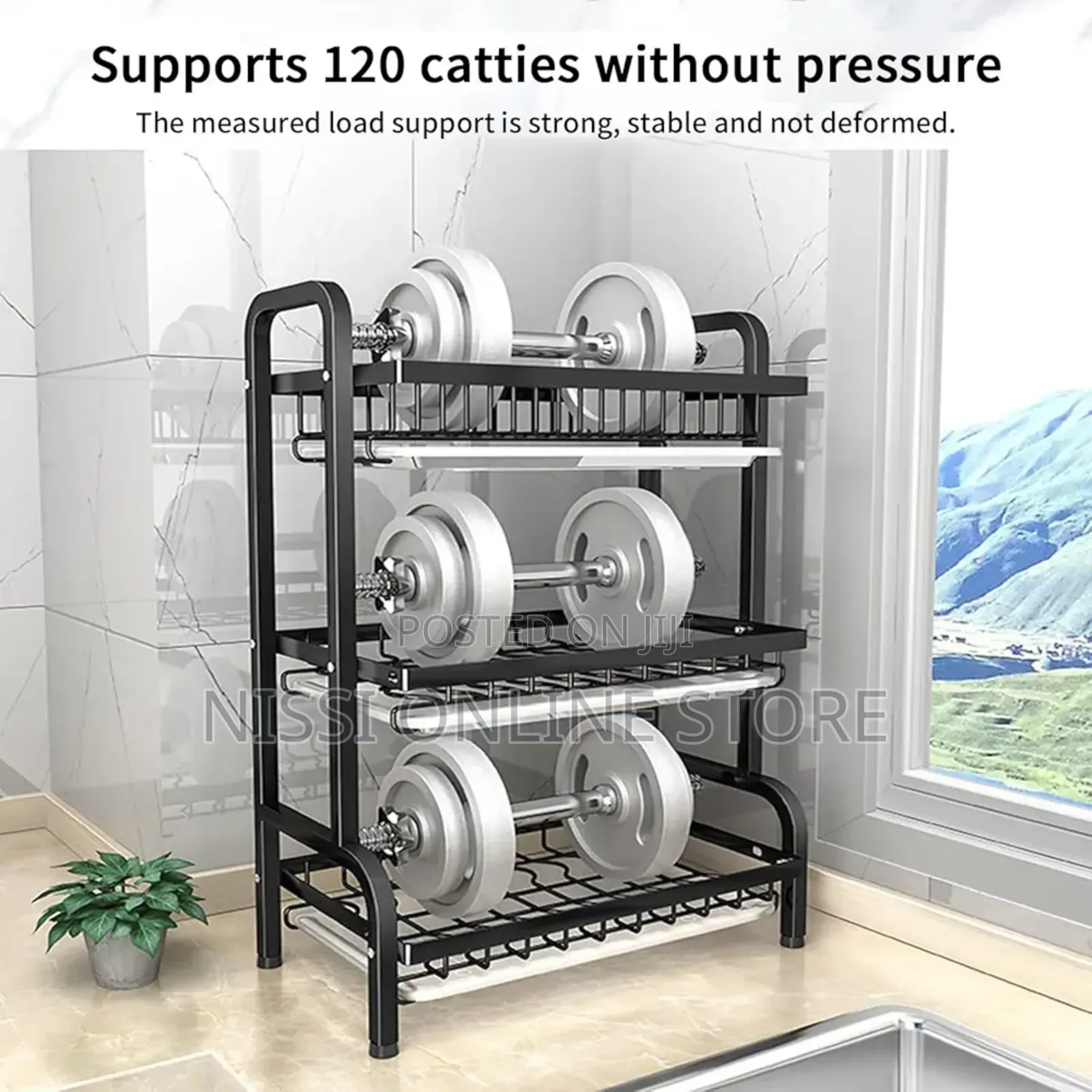 3 Tier Stainless Steel Dish Rack