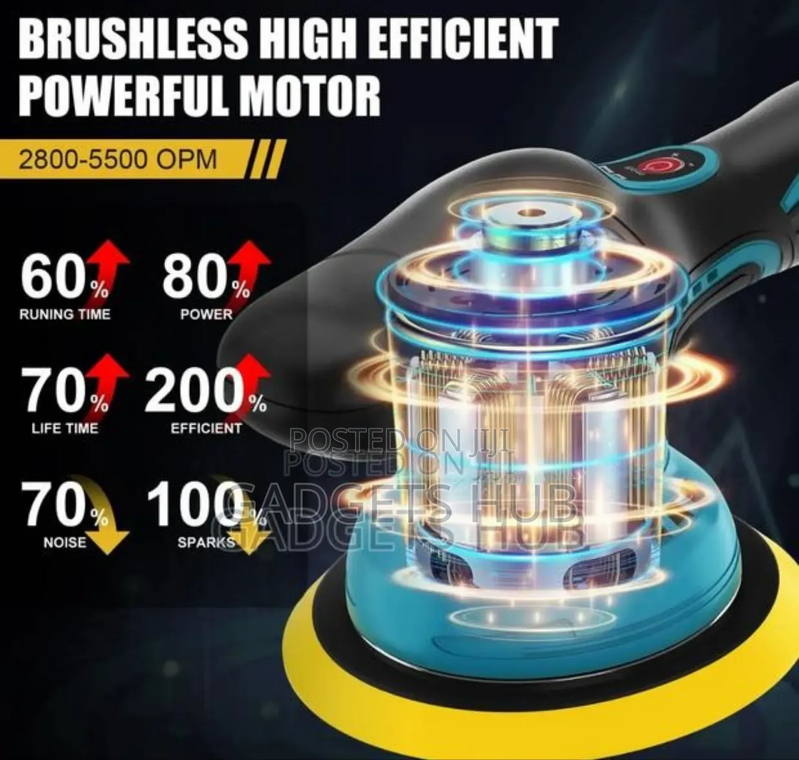 Car Polisher Machine Cordless Mini Battery 6inch Dual Action