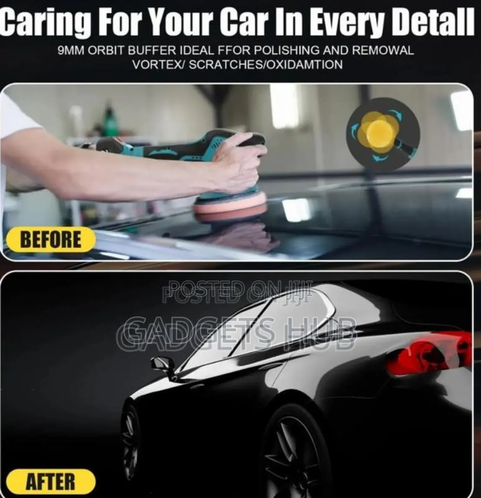 Car Polisher Machine Cordless Mini Battery 6inch Dual Action