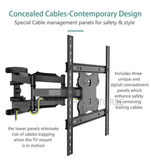 45" - 75 " Full Motion Tv Mount With Cable Management