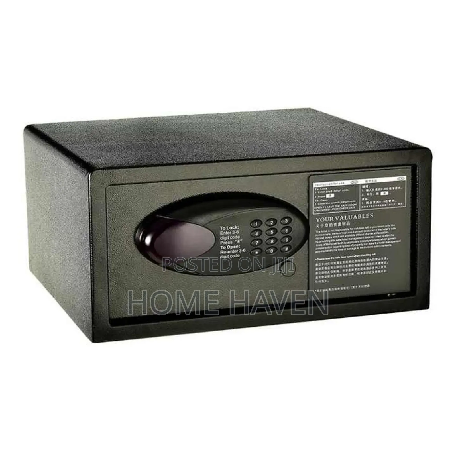 Large Steel Digital Lock And Key Entry Safe Box